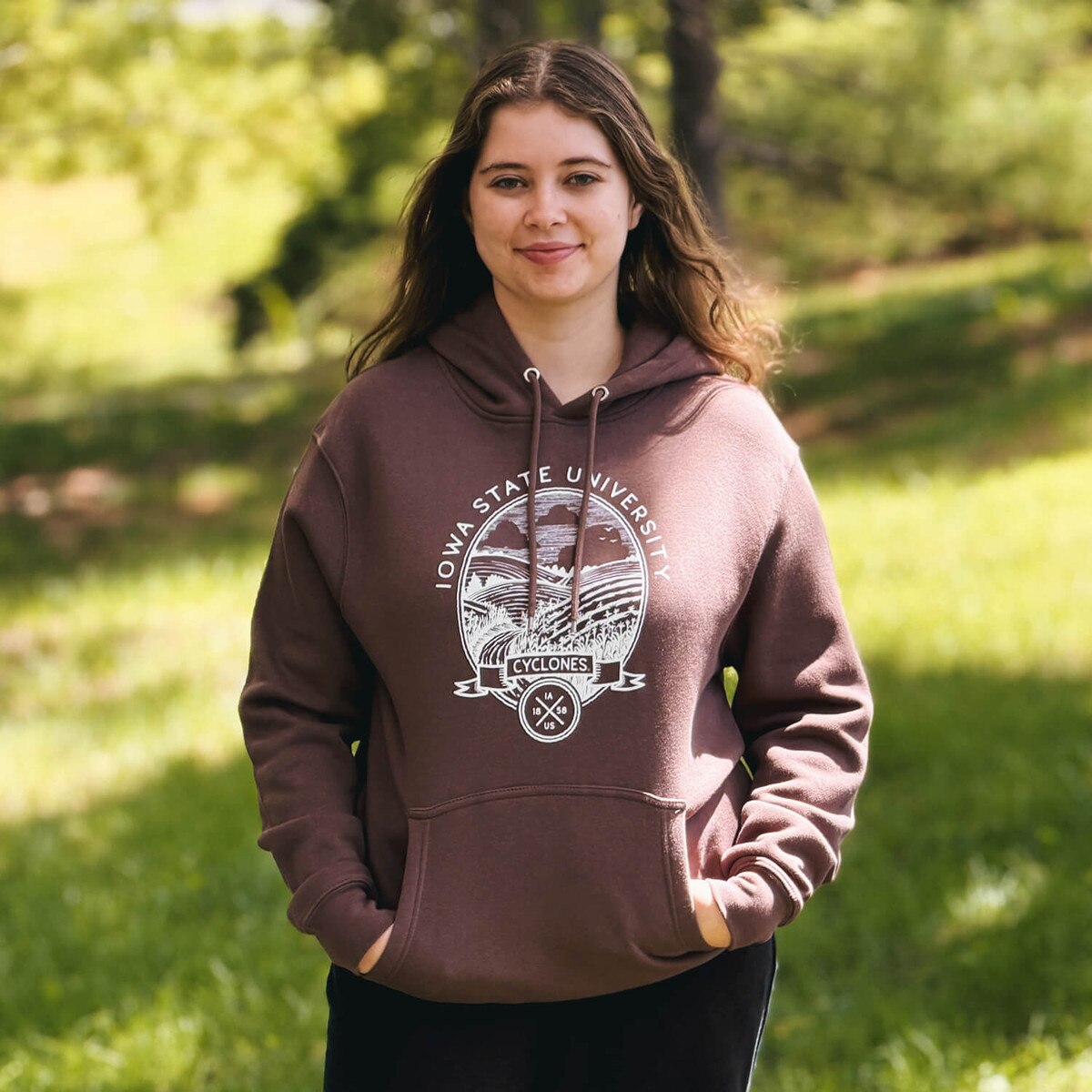 Uscape I-State Brown Frontier Midweight Hooded Sweatshirt